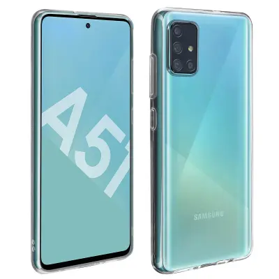 Navlaka Samsung Galaxy A51 Silikonska Mekana i Film Kaljeno Staklo 9H Transparentna