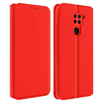 Maska Xiaomi Redmi Note 9 Folio torbica s funkcijom stalka crvena