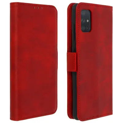 Maska Samsung Galaxy A51 Folio futrola, držač kartica, funkcija podrške, crvena