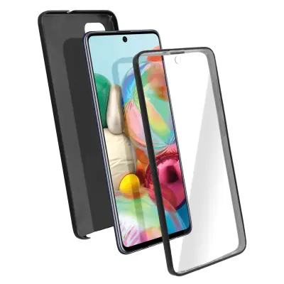 Navlaka Samsung Galaxy A71 Zaštita Stražnja Kruta i Prednja Mekana - crna