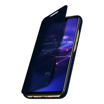 Futrola Huawei Mate 20 lite ultra-tanka ogledalo prozirni preklop tamnoplava