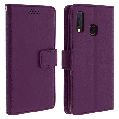 Maska Samsung Galaxy A20e Folio futrola Soft Touch video postolje ljubičasta