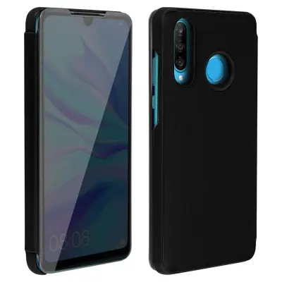 Futrola Huawei P30 Lite ogledalo prozirni preklop crna