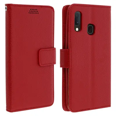 Maska Samsung Galaxy A20e Folio futrola Soft Touch video postolje crvena