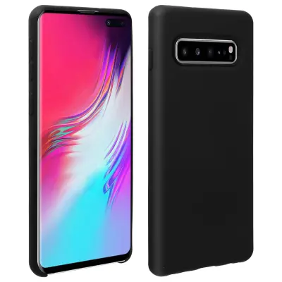 Navlaka Samsung Galaxy S10 Plus Silikon Polu-kruta Mat Završetak Soft Touch crna