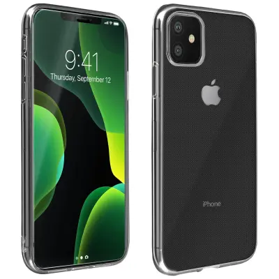 Maska Apple iPhone 11 Meki silikon i Kaljeno staklo 9H Prozirna