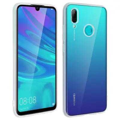 Maska Huawei P Smart 2019 / 2020 / Honor 10 Lite Silikon Kaljeno staklo Crna