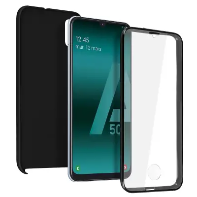 Navlaka Samsung Galaxy A50 Zaštita Stražnja Kruta Prednja Silikonska Taktilna crna