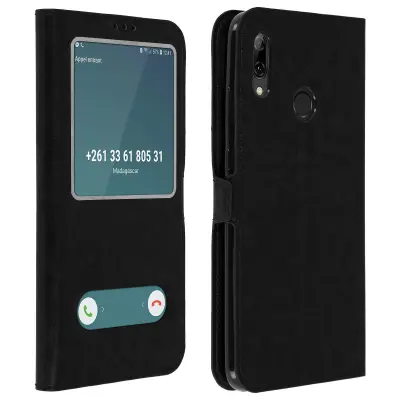 Futrola Huawei P Smart 2019 / Honor 10 Lite dvostruki prozor silikonska maska crna