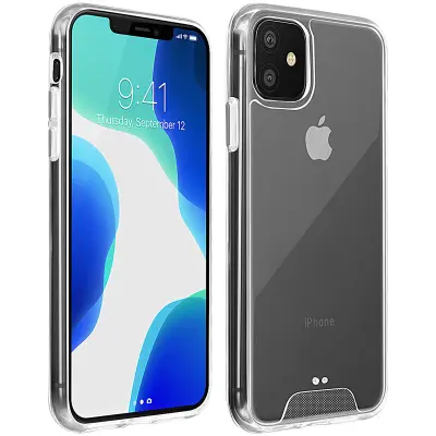 Maska iPhone 11 Dvo-materijalna Antišok Collection Cristal Prozirna