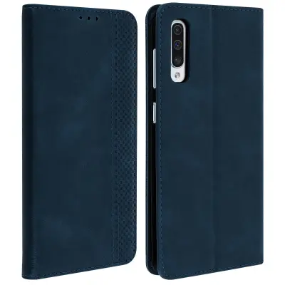 Maska Samsung Galaxy A50 futrola s držačem kartica, podrška - ponoćno plava