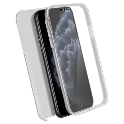Maska iPhone 11 Pro Max Kruta leđa Meka prednja Prozirna