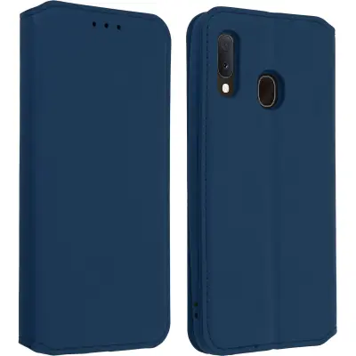 Maska Samsung Galaxy A20e Folio futrola funkcija video postolja tamnoplava