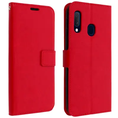 Maska Samsung Galaxy A20e Futrola držač kartice video postolje Vintage crvena