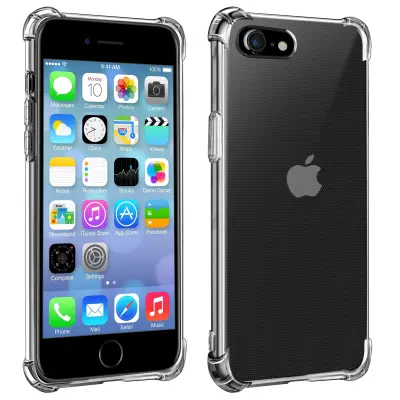 Maska iPhone SE 2022/2020 i 8/7 silikon fleksibilna antišok kutovi prozirna
