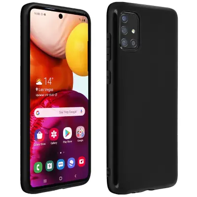 Navlaka Samsung Galaxy A71 Silikonski Gel Fleksibilan Otporan Ultra-tanka crna