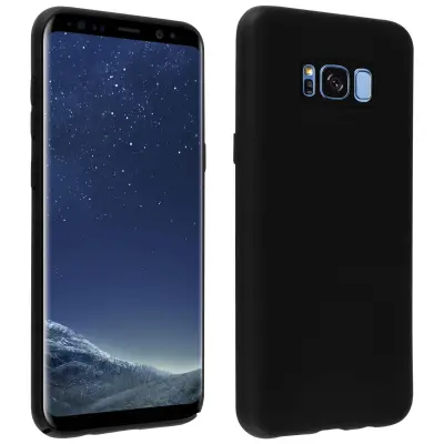 Navlaka Samsung Galaxy S8 Plus Silikon Polu-kruta Mat Završetak Soft Touch Crna