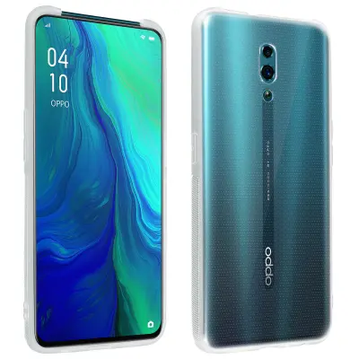 Maska Oppo Reno meki silikon i kaljeno staklo 9H prozirna
