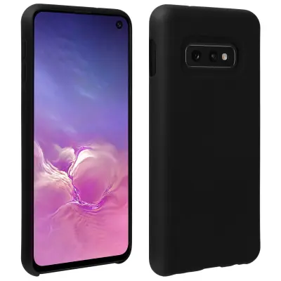 Navlaka Samsung Galaxy S10e Silikon Polu-kruta Mat Završetak Soft Touch crna