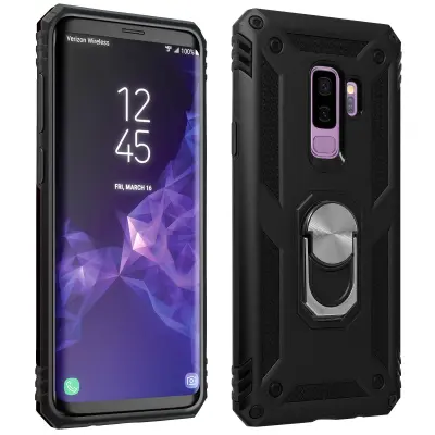 Navlaka Samsung Galaxy S9 Plus Hibridna Kruta Mekana Prsten Video Postolje crna
