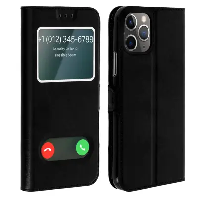 Futrola iPhone 11 Pro dvostruki prozor funkcija stalka - crna