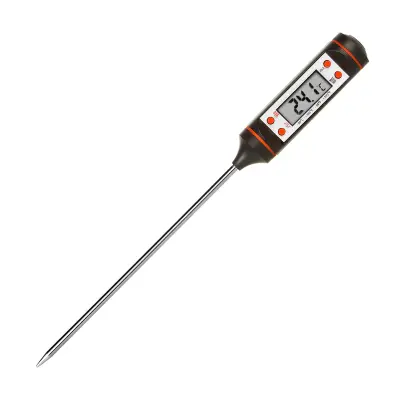 Digitalni termometar za hranu, LCD, -50°C – 300°C, crni