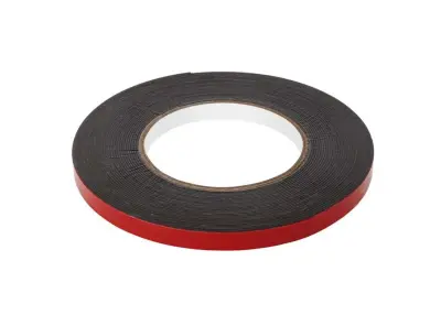 Dvosmjerni KEMOT pjenasti ljepljivi trak, 1mm x 10mm x 10m, crne boje