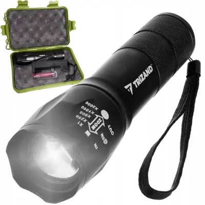 Alu. punjiva svjetiljka CREE LED T6 USB 300m crna