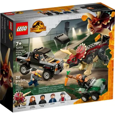 LEGO Jurassic World 76950 Triceratops Pickup Truck Emboscada