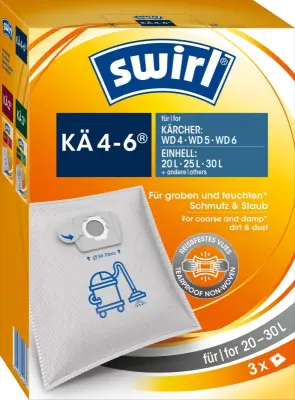 Vrećice za usisivać SWIRL za mokre i suhe usisavaće KA 4-6, 20-30L