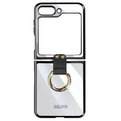 Maska s prstenom za Samsung Galaxy Z Flip 5 Polikarbonat Ring Case serija Crna