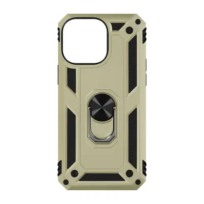 Maska za iPhone 15 Pro Max hibridna magnetski prsten serija ArmoRing zlatna
