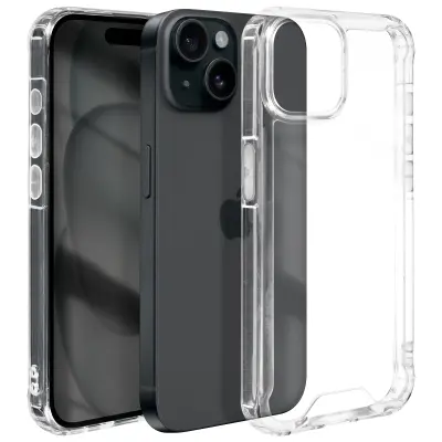 Maska za iPhone 15 kruta leđa antišok kutovi prozirna