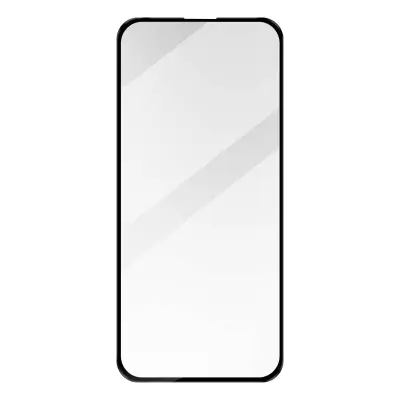 Kaljeno Staklo za iPhone 15 i 15 Pro Rub Skošen Crni Adhezivni