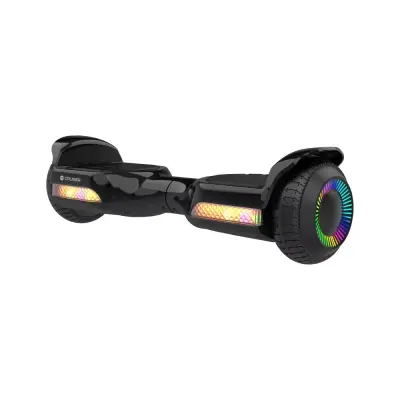 Električni skuter na dva kotača skateboard LED RGB 100kg Cruiser 10 km/h crni