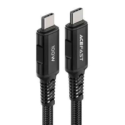 Kabel Acefast USB-C na USB-C 100W aluminijski crni