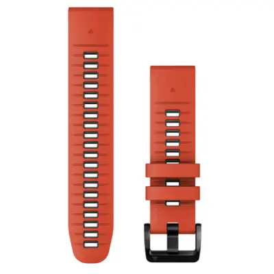 Zamjenski remen Garmin Quickfit 22mm Flame red/Graphite silikonski