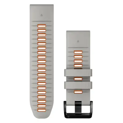 Zamjenski remen Garmin Quickfit 26mm Fog Gray/Ember Orange silikonski