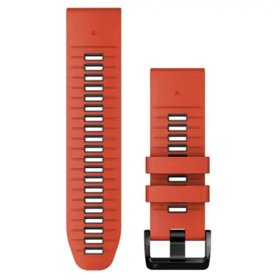 Zamjenski remen Garmin Quickfit 26mm Flame red/Graphite silikonski