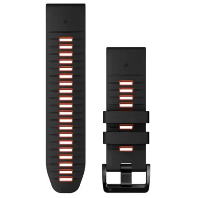 Zamjenski remen Garmin Quickfit 26mm Black/Flame red silikonski