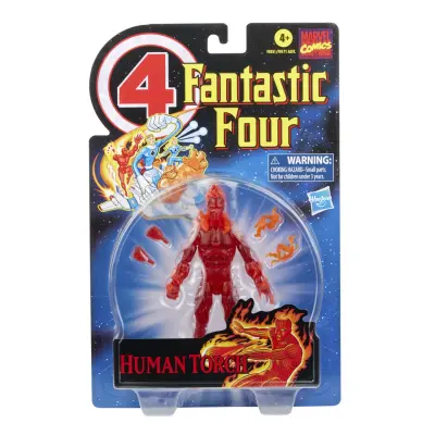 Marvel Hasbro Legends Series Retro Fantastična četvorka Ljudska svjetiljka akcijska figura visine 6 inča, uključuje 5 dodataka, višebojna