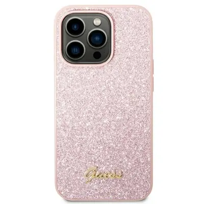 Maska za Apple iPhone 14 Pro TPU Glitter Script