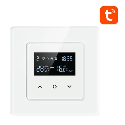 Smart LCD WiFi termostat za električno grijanje 16A TUYA Bijeli Alexa Google Assistant