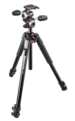 MANFROTTO stativ s 3-smjernom glavom, crni Crna