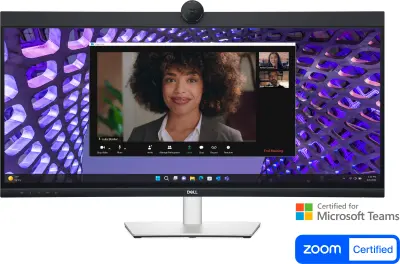 DELL 34" Pro Plus Video Conferencing monitor P3424WEB, IPS 2K/UWQHD, 60Hz, 5ms, DisplayPort, HDMI, USB-C Hub, 3x USB, LAN, Zvučnici, Zakrivljen