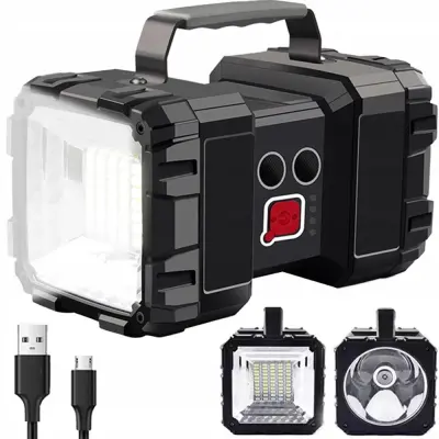 Aku. pravokutna punjiva LED svjetiljka + USB powerbank 10Ah