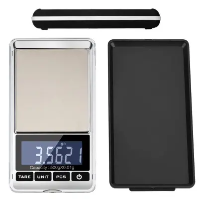 Digitalna mini LCD džepna vaga osvijetljena 0,01-500g