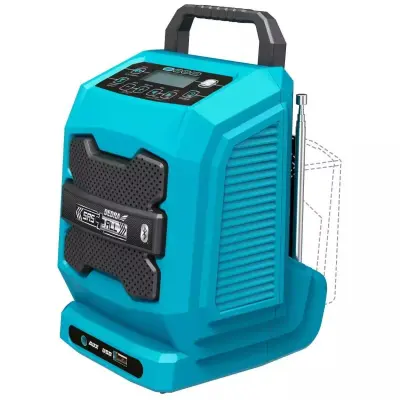 Sas+all PRO 18V punjivi FM radio Bluetooth 4.2 USB AUX