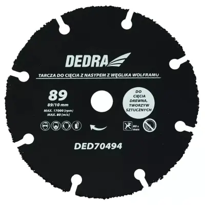 Univerzalna rezna ploča od volfram karbida za drvo i plastiku 89x10mm