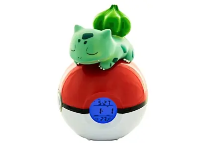 TEKNFUN 811367 BULBASAUR POKEMON FM radio budilica – crvena/bijela